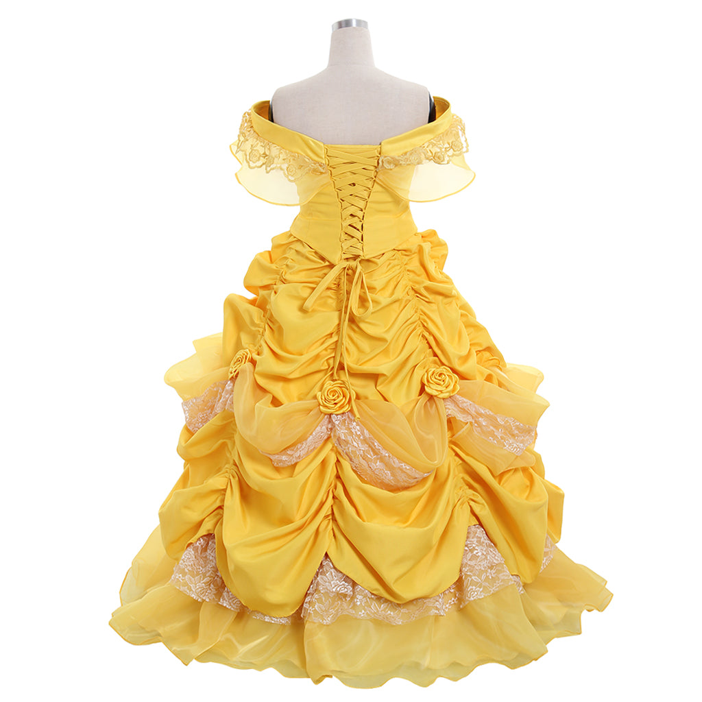 Beauty and the Beast Belle Cosplay Costume | Princess Dress for Halloween & Cosplay-Astricos