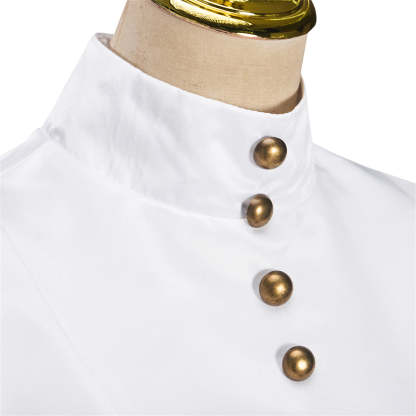 Victorian White Dress Cosplay Costume – Elegant Gothic Lolita Renaissance Outfit-Astricos