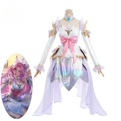 LOL Crystal Rose Seraphine Cosplay Costume - Authentic Game Design Outfit for Halloween & Events-Astricos
