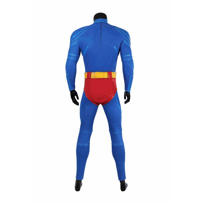 Superhero Legacy Clark Kent Cosplay Costume - Blue Zentai Bodysuit with Red Cape | Astricos-Astricos