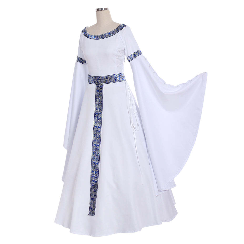 Medieval Royal Court Queen Princess Robe Dress - Elegant Tudor Tea Party Ball Gown-Astricos