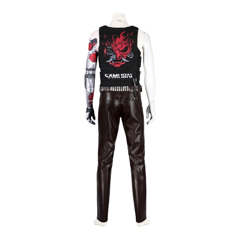 Johnny Silverhand Cyberpunk 2077 Cosplay Costume - Sleeveless Vest Halloween Party Outfit-Astricos