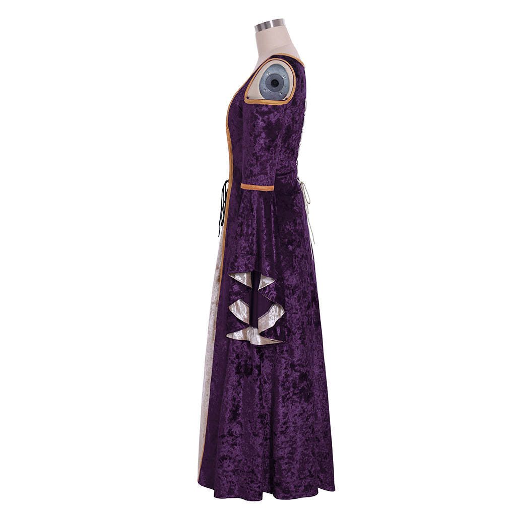Medieval Halloween Costumes for Women - Elegant Cosplay Palace Noble Long Robes-Astricos