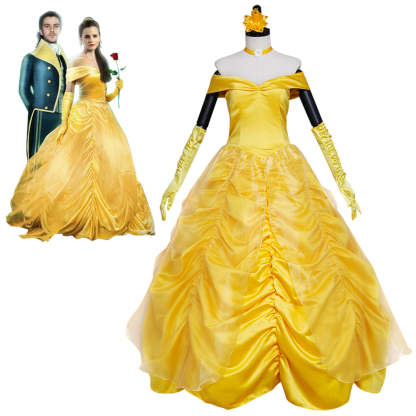 Beauty and the Beast Belle Cosplay Costume | Princess Dress for Halloween & Cosplay-Astricos