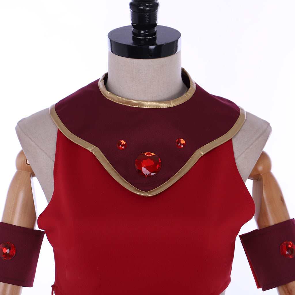 Kyoshi Warriors Suki Fire Nation Cosplay Costume - Avatar: The Last Airbender-Astricos