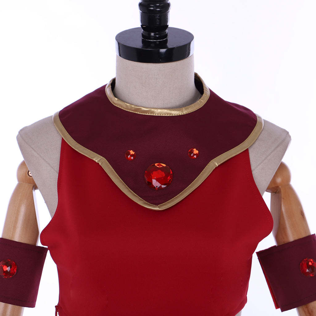Kyoshi Warriors Suki Fire Nation Cosplay Costume - Avatar: The Last Airbender-Astricos