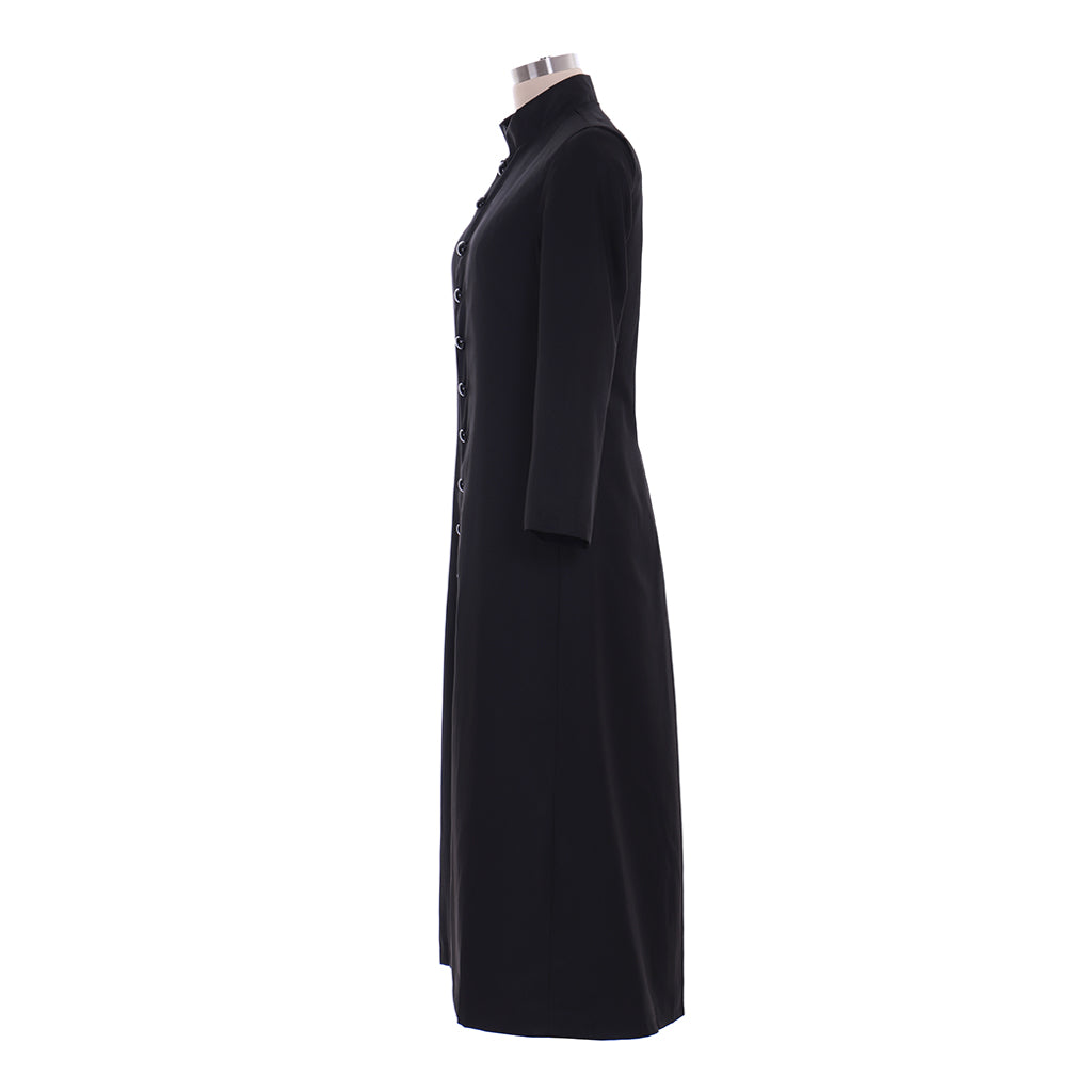 Men's Black Clergy Robes - Authentic Cassock Church Priest Costume for Liturgical & Cosplay-Astricos