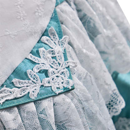 Victorian Off-Shoulder Green Dress - Elegant Anime Cosplay Costume | Astricos-Astricos