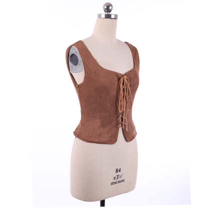 Medieval Lady Lace-Up Corset Vest – Custom Made Cosplay Costume | Astricos-Astricos
