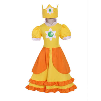 Princess Daisy Cosplay Costume for Girls - Cute Lolita Dress for Parties & Cosplay | Astricos-Astricos