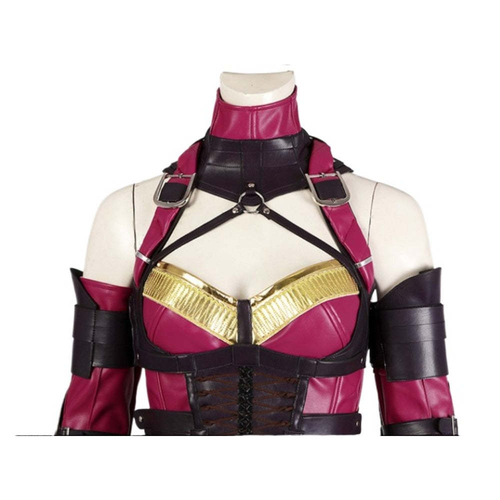 Sexy Mileena Cosplay Costume - Mortal Kombat Halloween Battle Outfit Full Set-Astricos