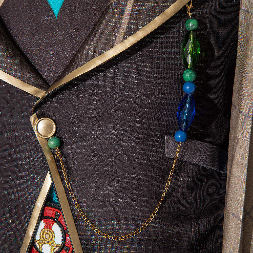 Honkai Star Rail Aventurine Cosplay Costume Wig & Earrings Set | Authentic Game Cosplay Accessories-Astricos