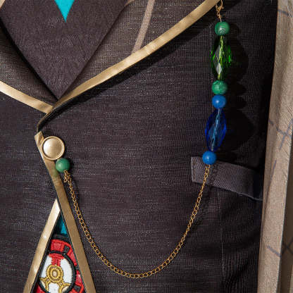 Honkai Star Rail Aventurine Cosplay Costume Wig & Earrings Set | Authentic Game Cosplay Accessories-Astricos