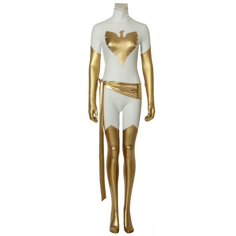 Phoenix X-Men Pearl White Spandex Cosplay Costume - Official Movie Replica-Astricos