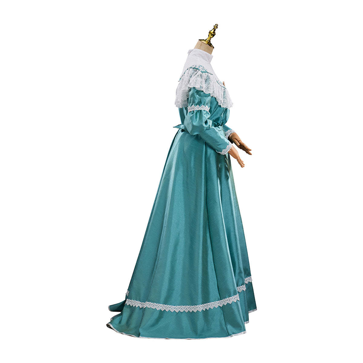 Victorian Off-Shoulder Green Dress - Elegant Anime Cosplay Costume | Astricos-Astricos