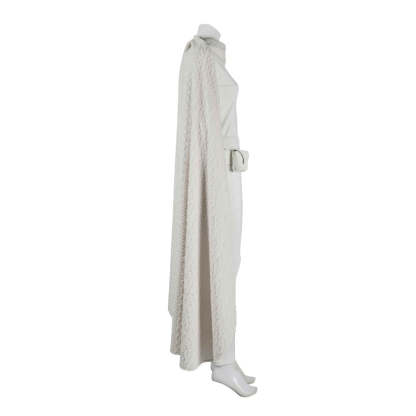 Queen Amidala Padmé White Battle Outfit with Cloak - Star Wars Cosplay Costume for Comic Con & Halloween-Astricos