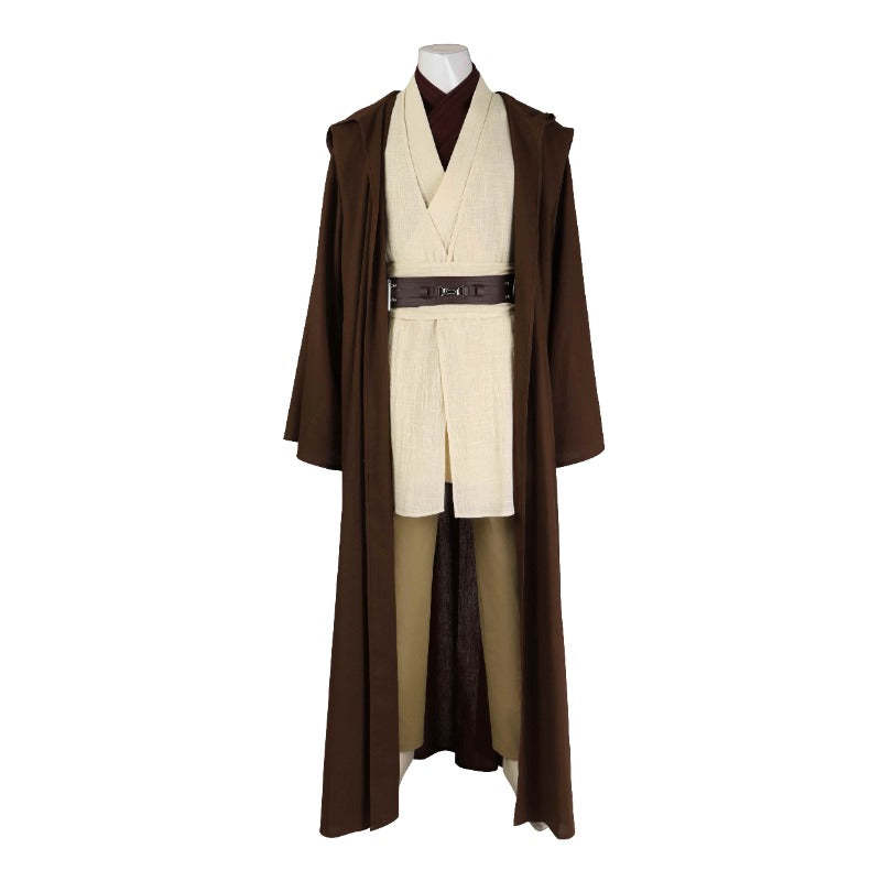 Obi-Wan Kenobi Cosplay Costume Robe Full Set - Perfect for Halloween & Star Wars Parties-Astricos