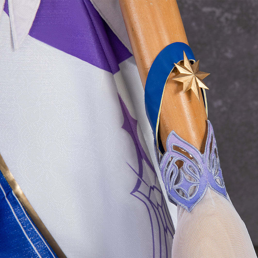 Robin Honkai Star Rail Cosplay Costume Set with Wig, Hairpins, Earrings, and Gloves-Astricos