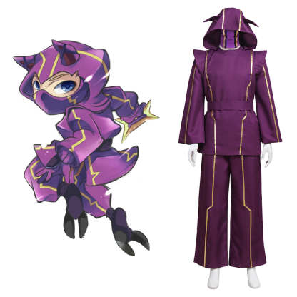 LOL Kennen Cosplay Costume - Purple Battle Uniform with Hat | Astricos-Astricos