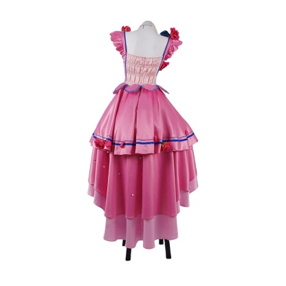 Star Academy Cosplay Costume - Meixing Transformation Red Rose Pink Evening Gown for Anime Fans-Astricos