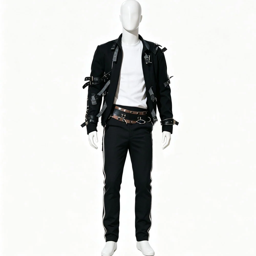 Michael Jackson Bad Tour Cosplay Outfit Custom Punk Costume for Stage & Halloween