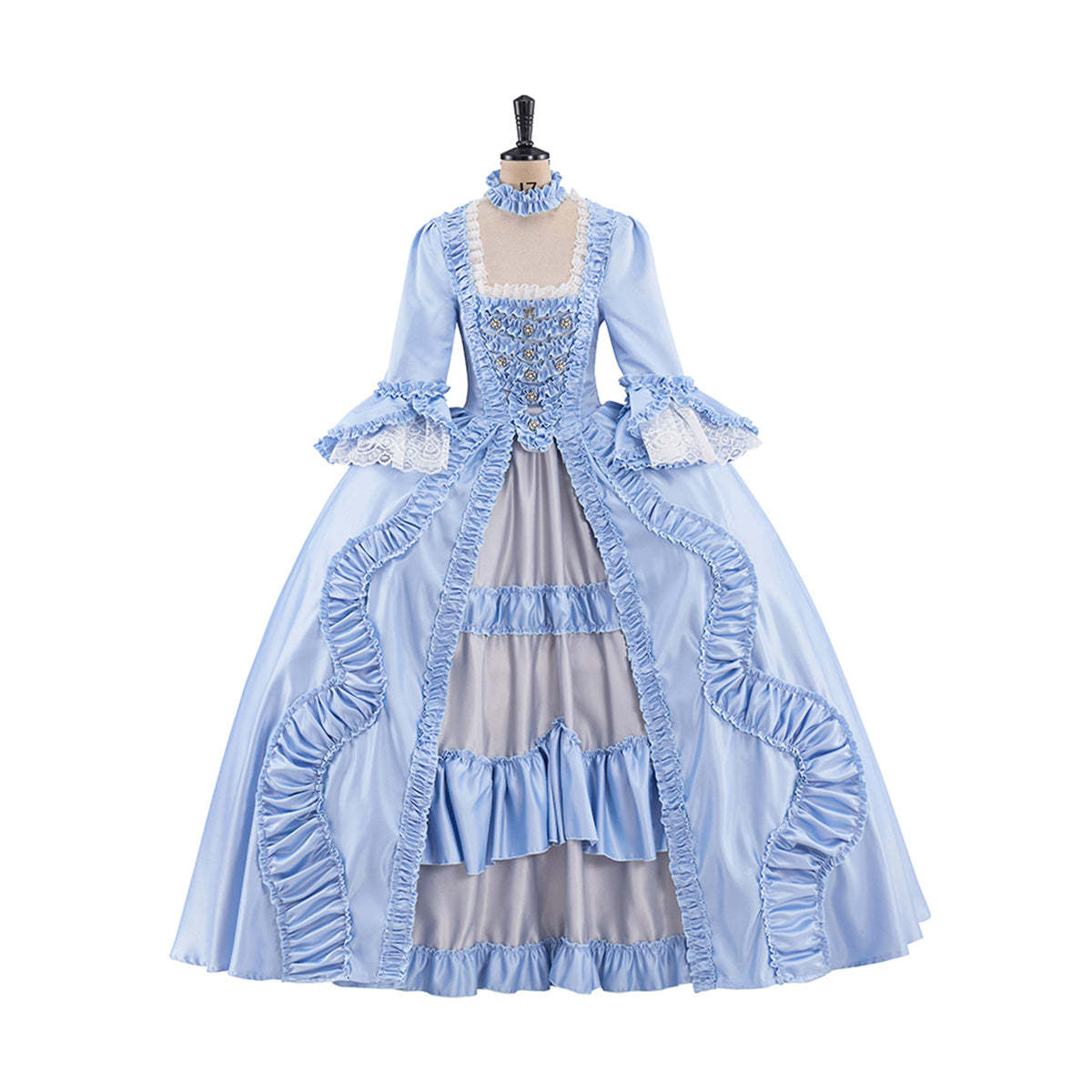 Elegant Rococo Light Blue Dress – Premium Cosplay Costume for Enthusiasts-Astricos