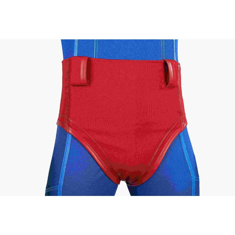 Superhero Legacy Clark Kent Cosplay Costume - Blue Zentai Bodysuit with Red Cape | Astricos-Astricos