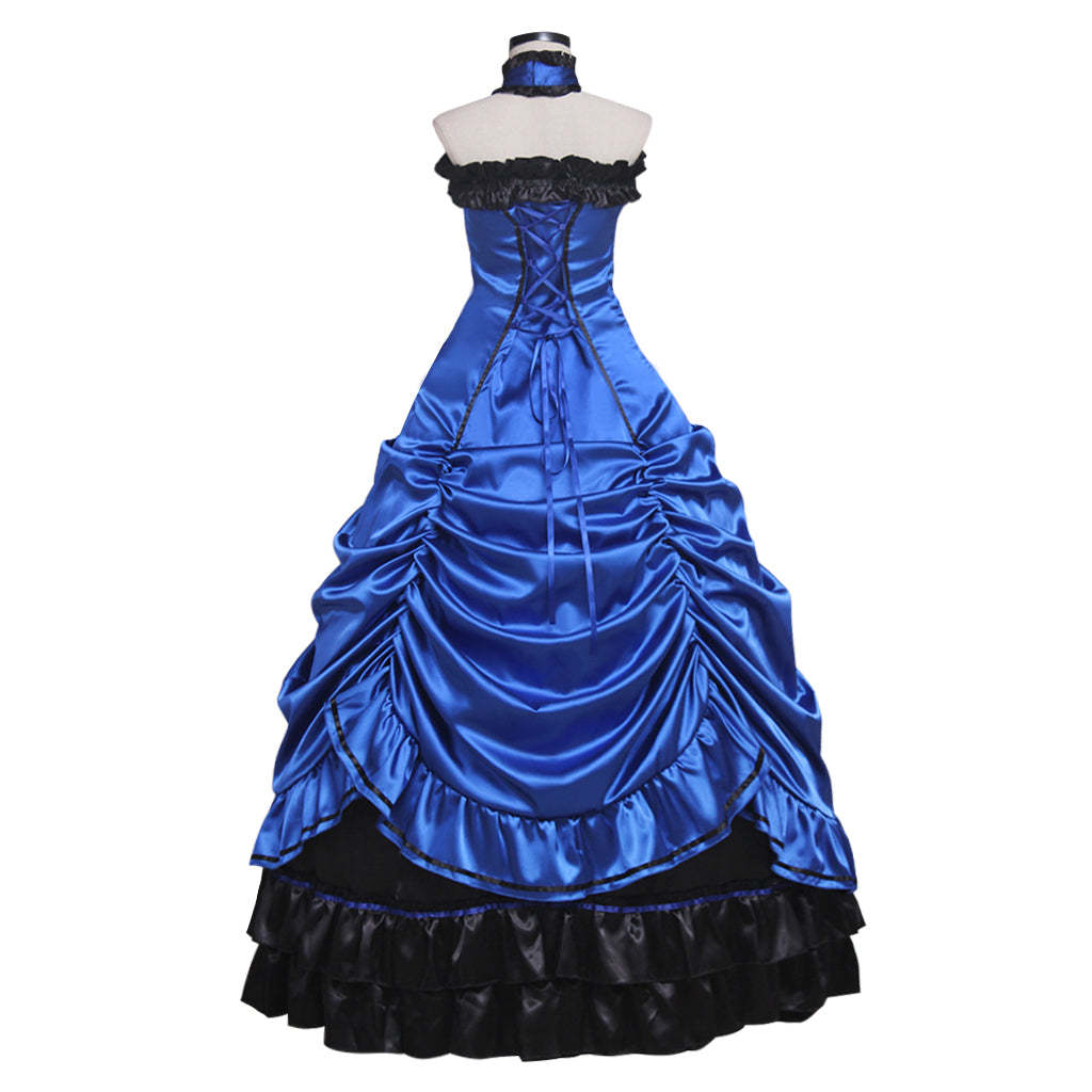 Gothic Steampunk Lolita Princess Ball Gown - Elegant Medieval Court Dress-Astricos