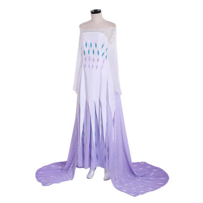 Elsa Frozen 2 Ice Snow Queen Cosplay Costume | Adult Women's Halloween & Carnival Princess Dress-Astricos