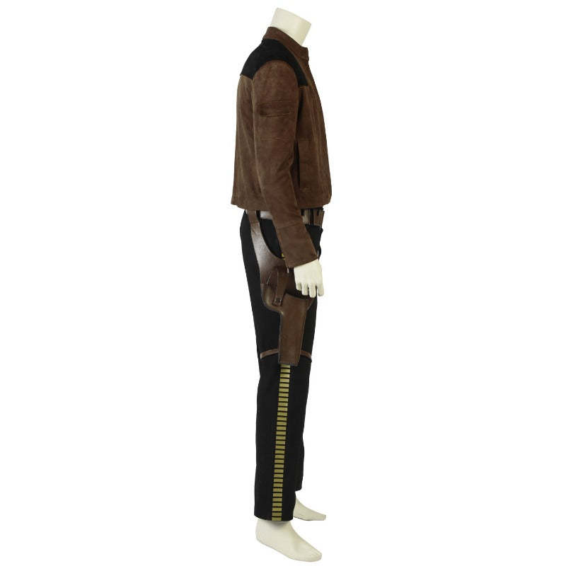 Han Solo Cosplay Costume - Premium Suede Jacket & Leather Belt Set for Star Wars Fans-Astricos