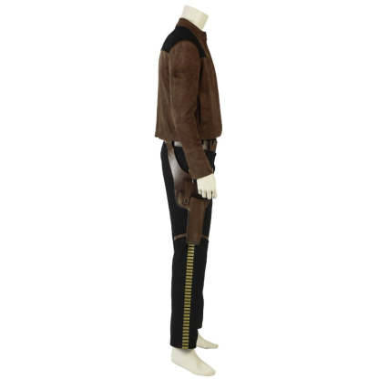 Han Solo Cosplay Costume - Premium Suede Jacket & Leather Belt Set for Star Wars Fans-Astricos