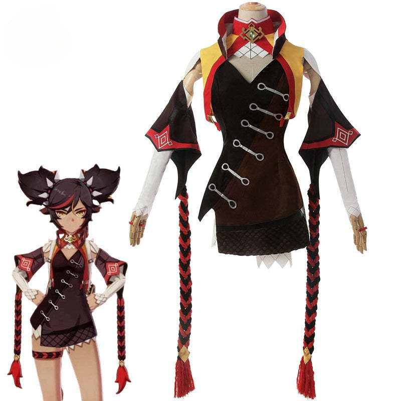 Genshin Impact Xinyan Cosplay Costume for Women - Official Halloween & Game Day Outfit-Astricos