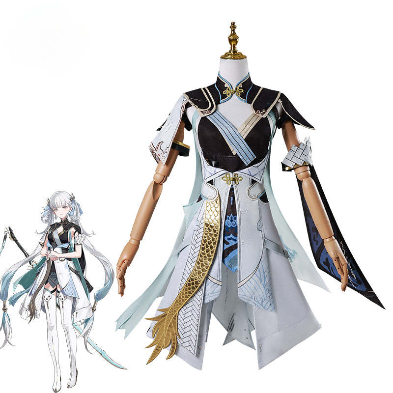 Wuthering Waves Thawborn Renewal Jinhsi Cosplay Costume - Jinzhou Magistrate Dress for Women-Astricos