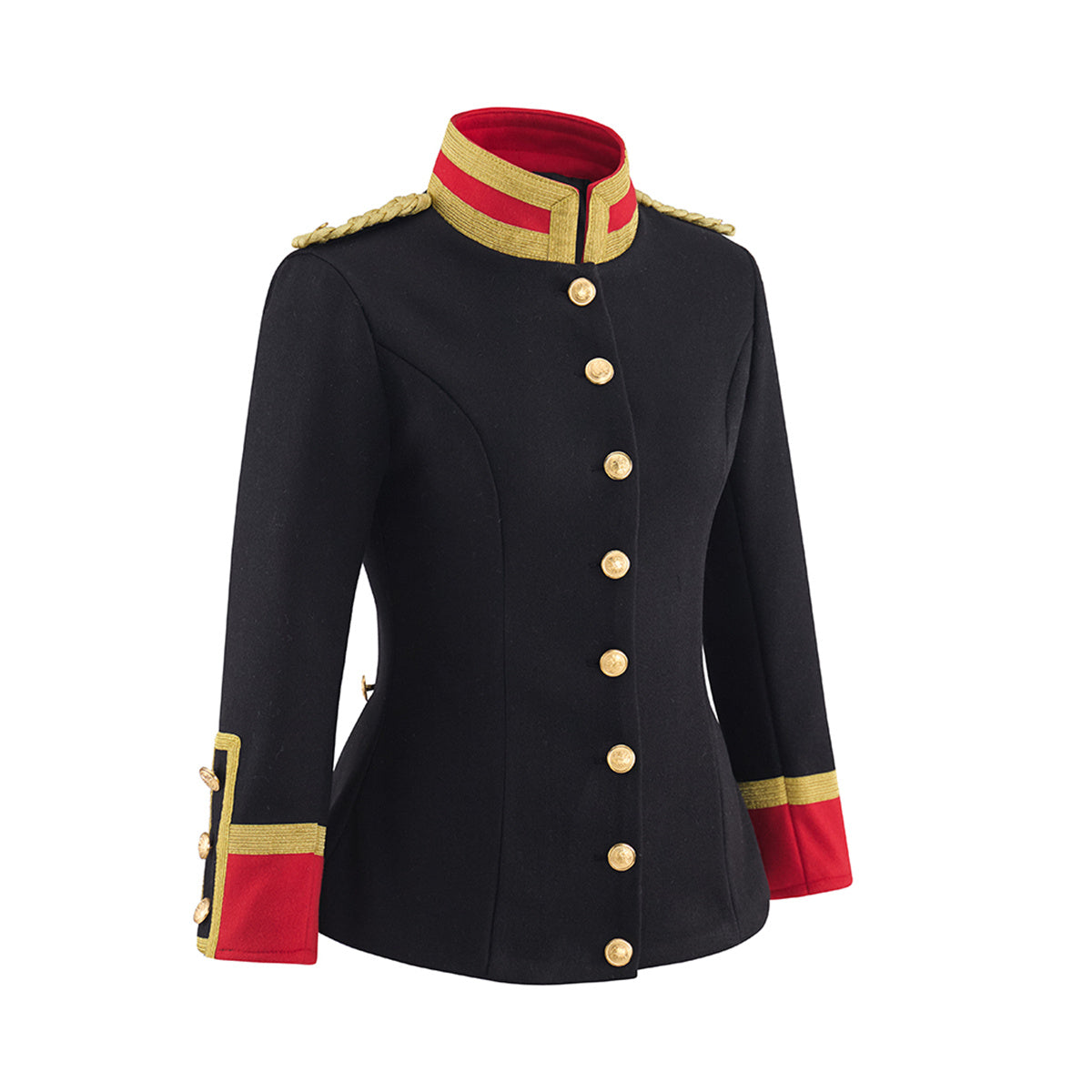 Women’s Black Officer Coat – Premium Cosplay Costume for Anime & Military Enthusiasts-Astricos