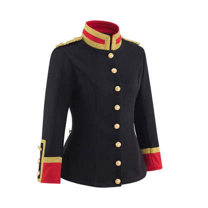 Women’s Black Officer Coat – Premium Cosplay Costume for Anime & Military Enthusiasts-Astricos