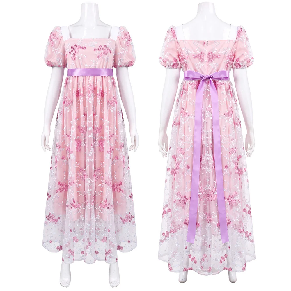 Regency Empire Waist Long Dress, Custom‑Made for Medieval Theme & Tea Party