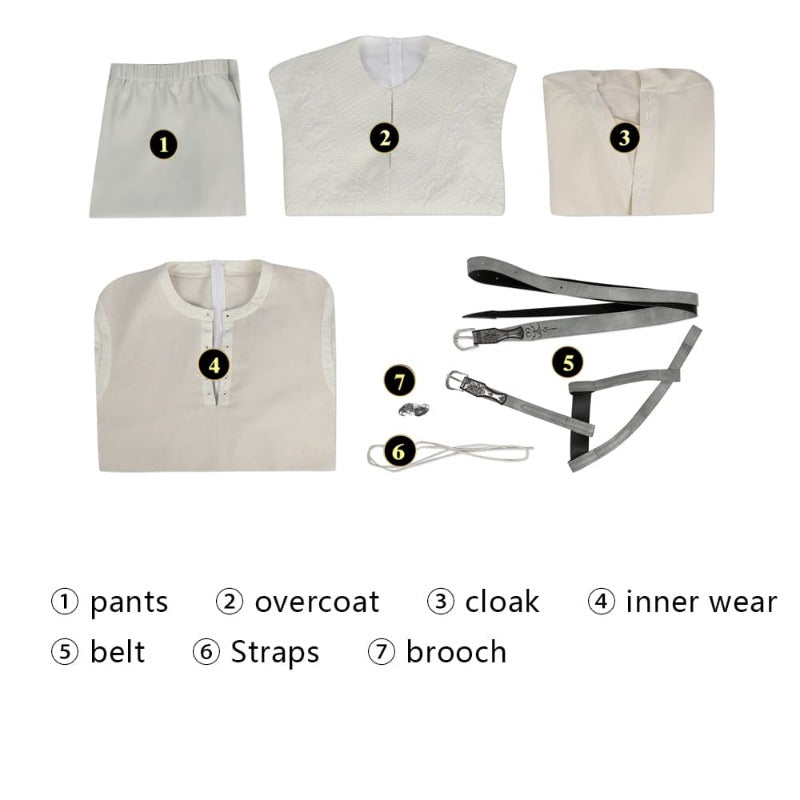 Gandalf the White Cosplay Costume Full Set - Lord of the Rings Premium Outfit-Astricos