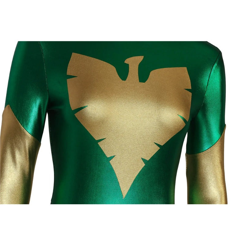 Green X-Men Dark Phoenix Jean Grey Cosplay Jumpsuit Costume | Astricos-Astricos