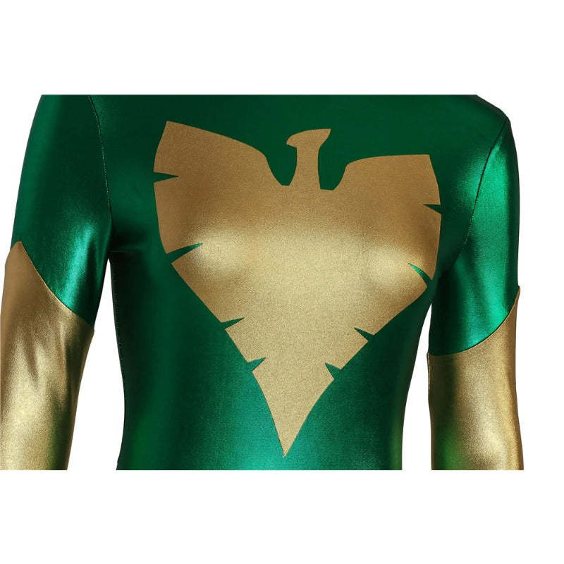 Green X-Men Dark Phoenix Jean Grey Cosplay Jumpsuit Costume | Astricos-Astricos
