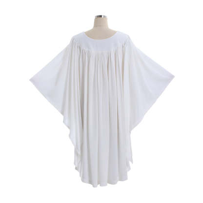 Traditional Women's Church ALB White Vestments Chasuble - Catholic Priests Clergy Surplice Costume | Astricos-Astricos