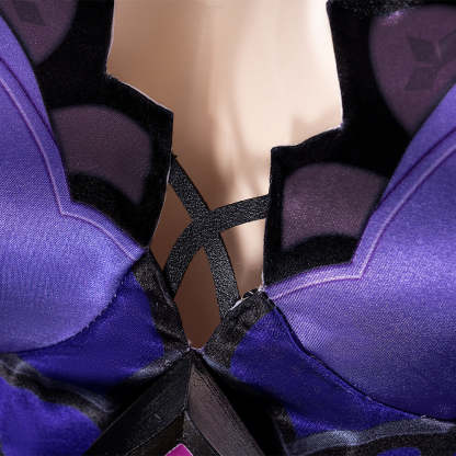 Honkai Star Rail Black Swan Cosplay Costume - Purple Dress & Wig Set | Astricos-Astricos
