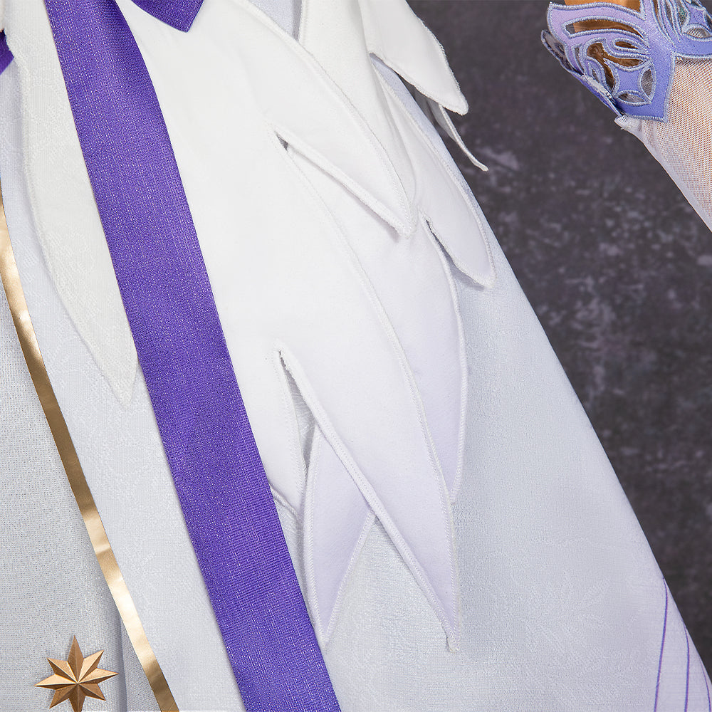 Robin Honkai Star Rail Cosplay Costume Set with Wig, Hairpins, Earrings, and Gloves-Astricos