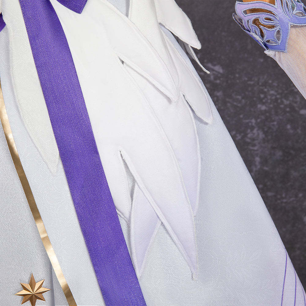 Robin Honkai Star Rail Cosplay Costume Set with Wig, Hairpins, Earrings, and Gloves-Astricos