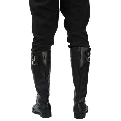 Medieval Steampunk Cosplay Boots - PU Leather Pirate Larp Shoes for Men & Women | Astricos-Astricos