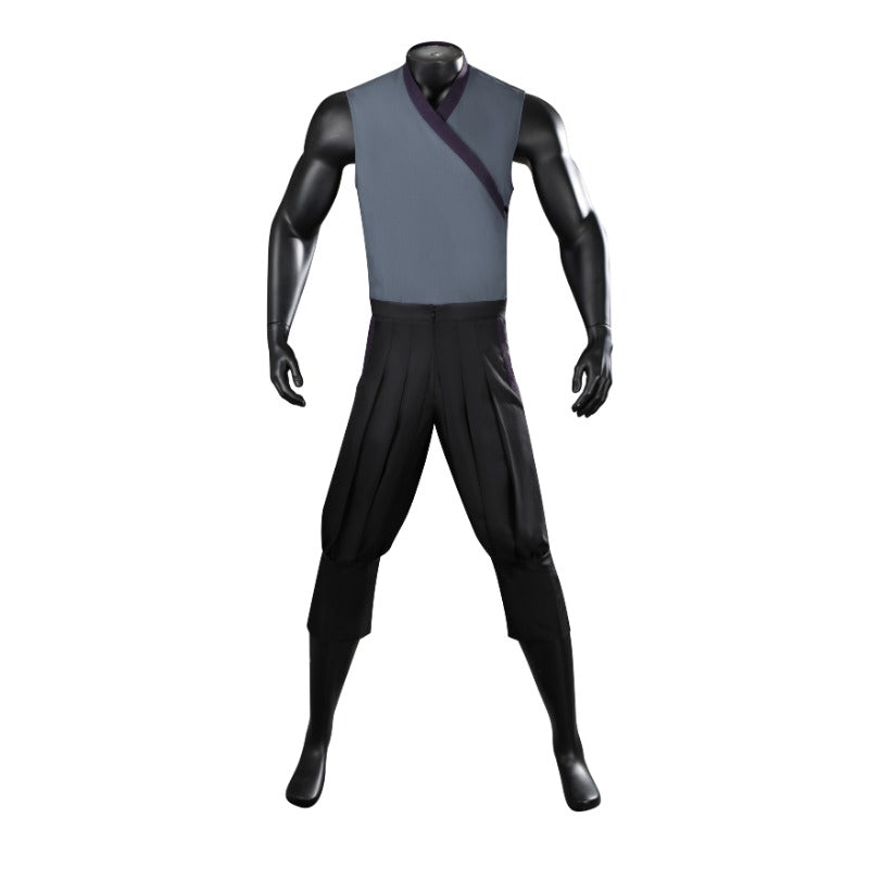 Mortal Kombat 1 Smoke Cosplay Costume Full Set with Mask for Halloween & Parties-Astricos