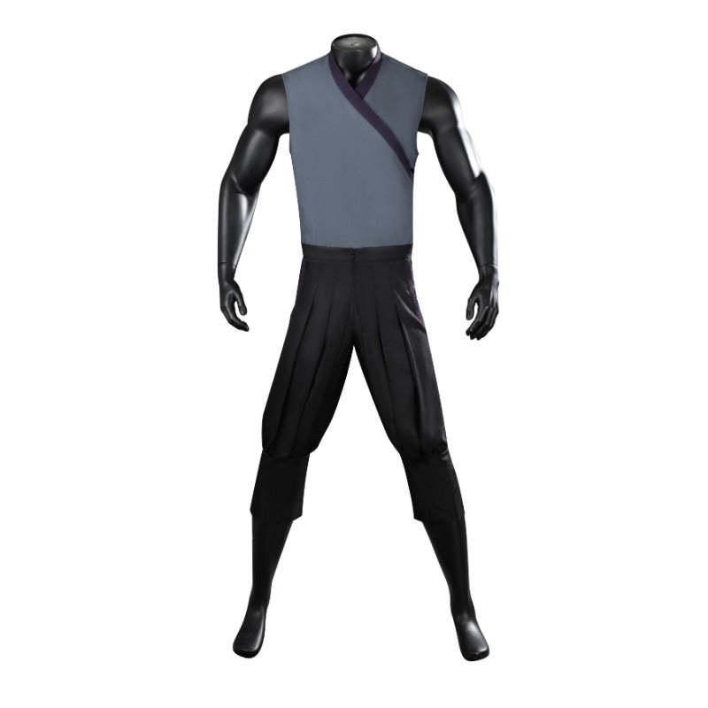 Mortal Kombat 1 Smoke Cosplay Costume Full Set with Mask for Halloween & Parties-Astricos