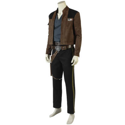 Han Solo Cosplay Costume - Premium Suede Jacket & Leather Belt Set for Star Wars Fans-Astricos