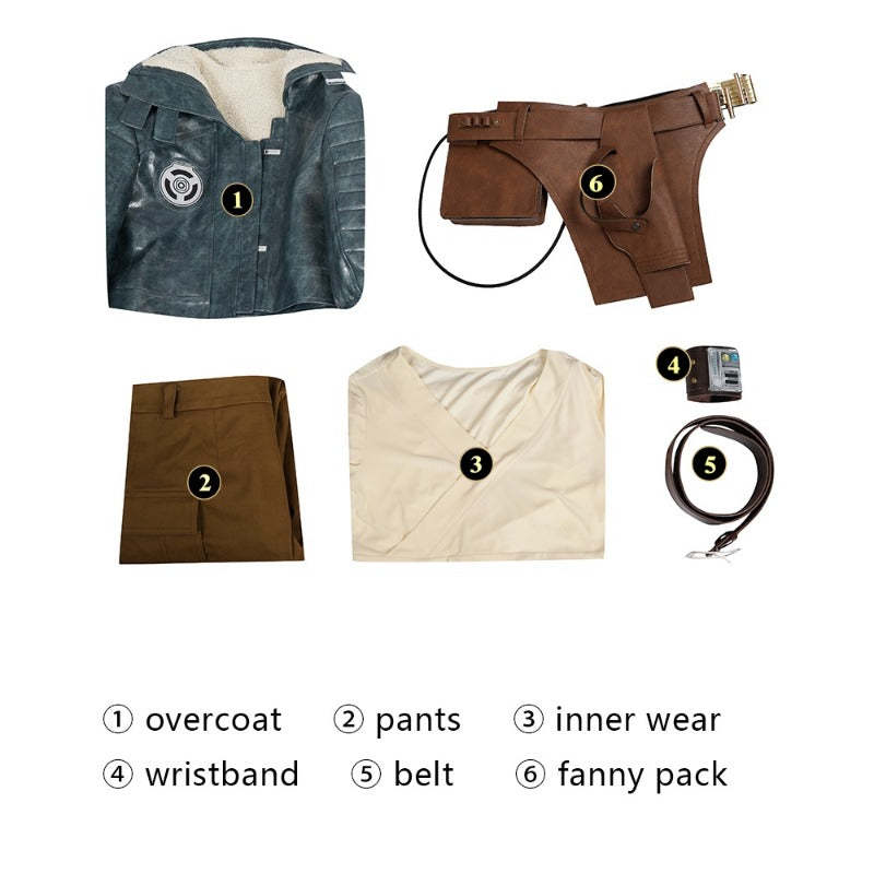Kay Cos Vess Cosplay Costume for Women - Halloween Carnival Outfit with Jacket, Coat, Pants & Waistbag-Astricos