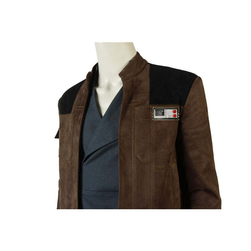 Han Solo Cosplay Costume - Premium Suede Jacket & Leather Belt Set for Star Wars Fans-Astricos