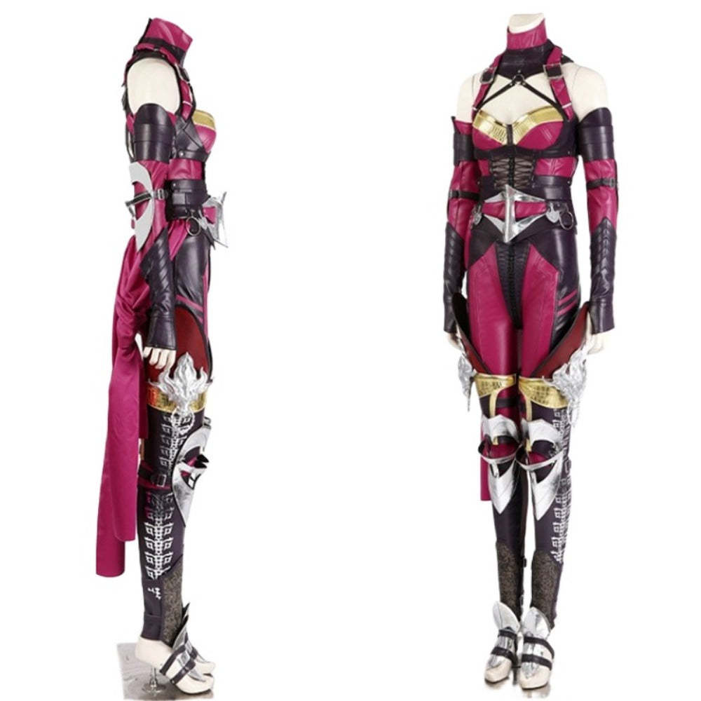 Sexy Mileena Cosplay Costume - Mortal Kombat Halloween Battle Outfit Full Set-Astricos